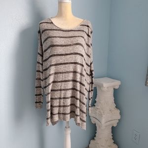 Free People tunic striped oversize top/sweater B78